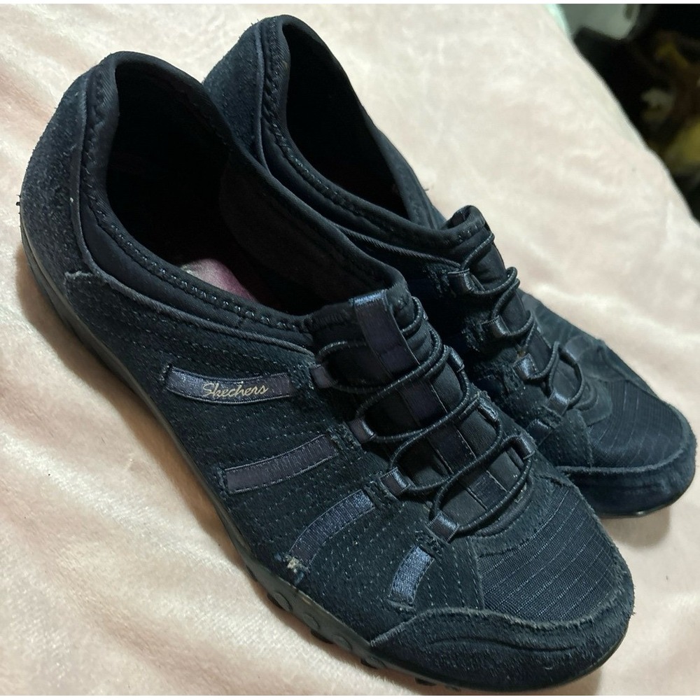Skechers Relaxed Fit Memory‎ Foam Navy Blue Big Bucks Slip On Sneakers, 7.5